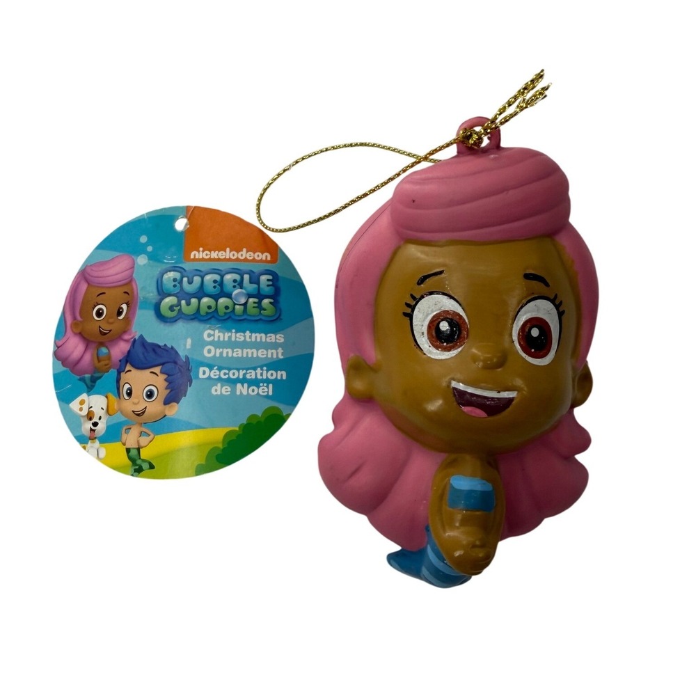 Kurt S Adler Nickelodeon Bubble Guppies Molly Christmas Ornament Pink Hair 3.5in